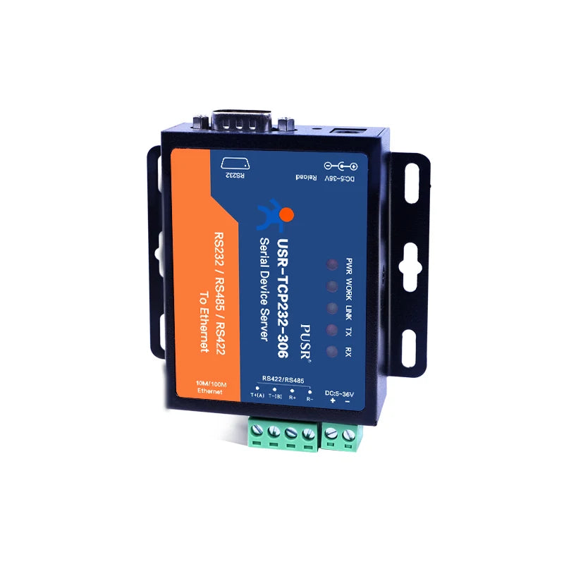 PUSR RS485 RS232 RS422 to Ethernet Converter Modbus RTU to TCP Gateway Serial Device Server USR-TCP232-306