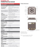 Carbon Monoxide Combustible Hydrogen Sulfide Gas Sensor SR-M-MC MICROceL CF SR-H-MC MICROceL HS SR-W-MP75C MICROpeL 75C