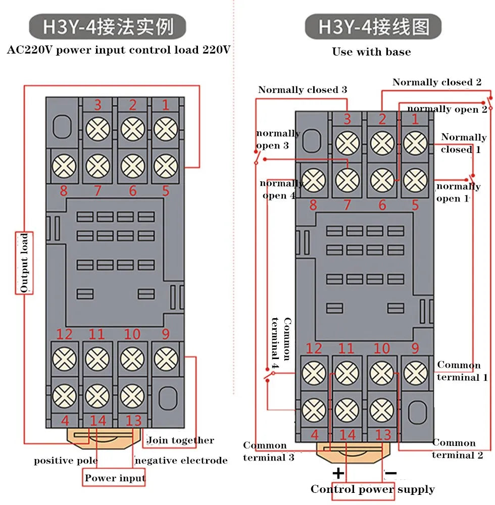 1set H3Y-4 Power On Time Delay Relay  Timer DPDT 14Pins  H3Y-4 1-60sec/ 3 Minute-60Minute  220v 110V 24V 12V