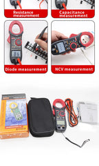 Digital Clamp Meter DC/AC Volt Amp Ohm Diode Multimeter Ammeter Multitester Current Voltage Resistance Tester NCV NJTY 3266TA