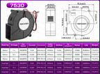 2PCS 5V USB Brushless Blower Cooling Fan USB Ventiliator Computer Case Cooler  PBT CPU Radiator USB Fan PC USB Gadgets