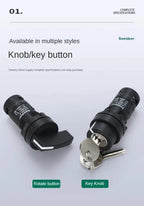 22mm Key Knob Switch 1NO/2NO/1NO1NC 2/3 Position Self Locking Select Rotary Switch Power Conversion Switch 5A on Off