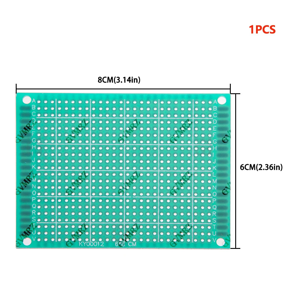 Single Sided 4x6cm 2x8cm Green PCB Prototype Board Universal Through Hole Perfboard for DIY Electronic Projects 3x7cm 7X9cm
