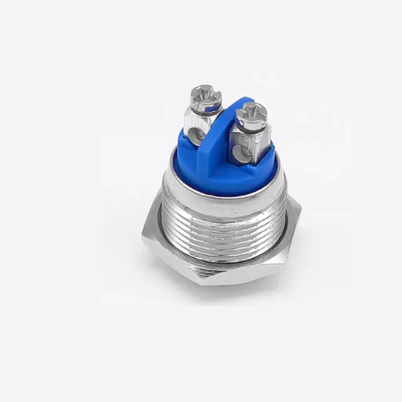 5/20Pcs 16mm Waterproof Momentary Reset Metal Push Button Switch  Screw Terminal Power Switch Car Engine Doorbell