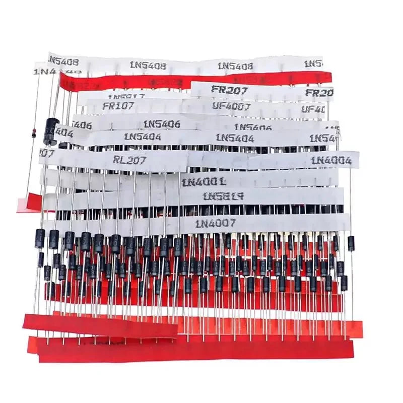 14 Values Fast Switching Schottky Diode Assorted Kit 1N4001 1N4004 1N4007 1N5408 UF4007 FR207 1N5817 1N5819 1N5822 1N4148 RL207