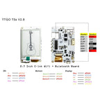 LILYGO TTGO T5s 2.7inch E-Paper ESP32 Wireless Development Board with Alexa I2S DAC MAX98357A MEMS Microphone ICS43434 Module