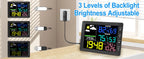 2025 Digital Thermometer Wireless Weather Station with 8.3'' Color Touchscreen 3-in-1 Thermo-hygrometer Sensor Dew Point Monitor