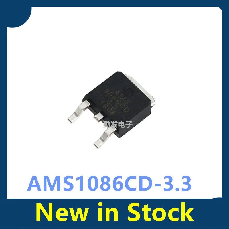 10PCS AMS1086CD-3.3 TO-252 Step-down Power Supply IC, Linear LDO Regulator Chip
