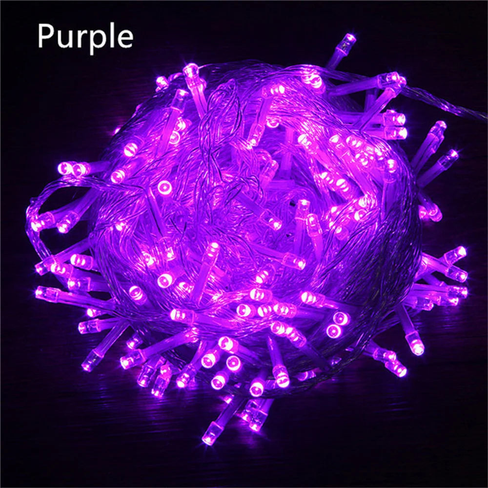 Holiday Outdoor 100 LED String Lights 10M 220V 110V Christmas Xmas Wedding Party Decorations Garland Lighting Christmas light