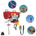880LBS 110V Electric Winch, 2 in 1 Electric Hoist Winch with 328ft Wireless Remote Control Emergency Stop Heavy Duty Lift Hoist for Factory Garage Warehouse