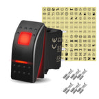 12V 20A White Lens Led Rocker Switch SPST / DPDT / Latching ON-OFF / Momentary (ON)-OFF-(ON) For Carling Switch Replace