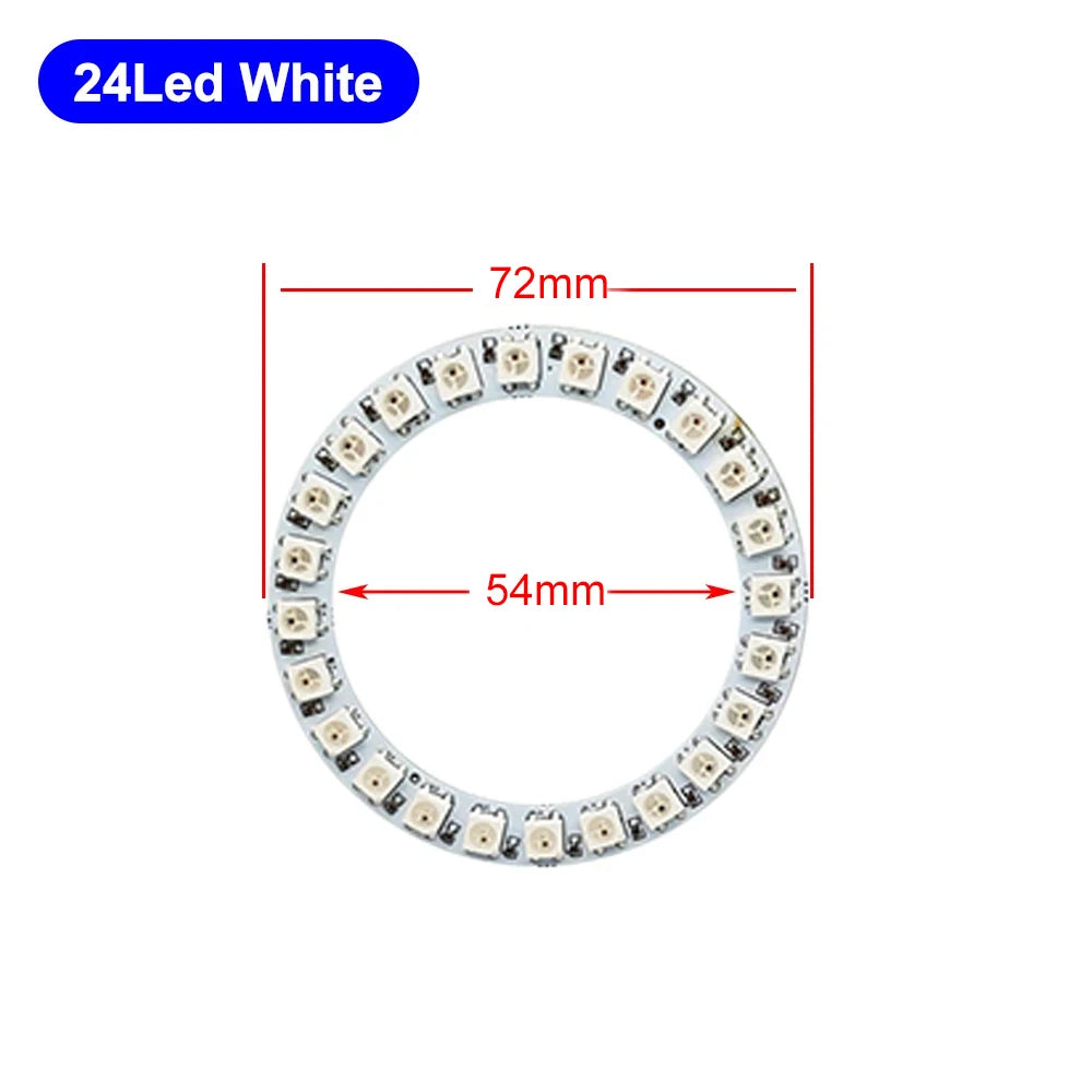 DC5V WS2812B DIY Led Ring Individually Addressable WS2812 IC Built-in 5050 RGB Round Modules Circle Arduino Light 8 To 148 Pixel