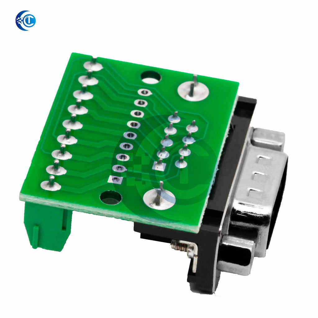DB9 RS232 Serial Breakout Board: 9-Pin Solderless Connectors (Female & Male) – Terminal Adapter