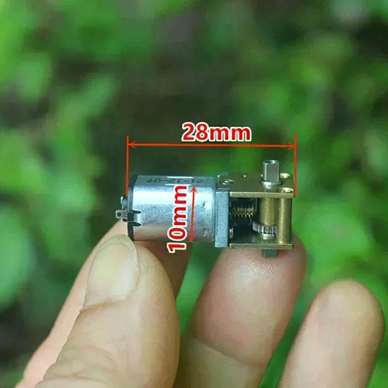 Mini N20 Dual Shaft Gear Motor DC 3V 3.7V 5V 850RPM D-Shaft Large Torque Micro Turbo Worm Full Metal Gear Box Reduction Motor