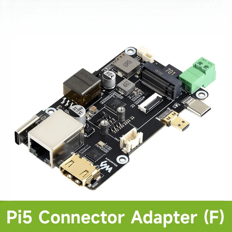 Raspberry Pi 5 PCIe To.2 NVME SSD Multi Function Adapter Board PoE Ethernet Power Over RJ45 Ethernet Driver-