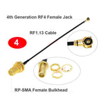 1pcs SMA to IPX Jumper 1st/4th Generation RF1/ RF4 Female Jack to SMA/ RP-SMA Female WIFI Antenna Cable RF1.13 Extension Pigtail
