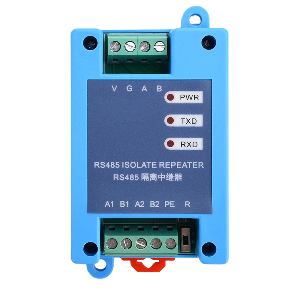DC 12-36V RS485 Isolation Repeater Hub 2-port Communication Isolation Module Signal Amplifier Supports Din35mm Guide Rails