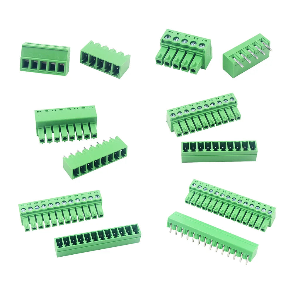 5Pair 15EDG KF2EDG 3.5mm 3.81mm 3.96mm 5.08mm PCB Screw Terminal Block 2-14Pin Male Plug Female Socket Pin Header Wire Connector