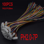 100PCS Mini Micro JST XH2.54 2.0 PH Male Female Connector 2/3/4/5/6/7/8/9/10-Pin Plug With terminal Wires Cables Socket 20/10CM