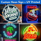 Wakklia Custom Logo Neon Sign, UV Printed Store Neon Sign Customizable Large, Custom LED Logo Sign, Images Print Customized for