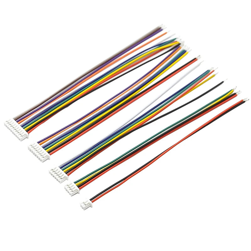 5sets JST 1.0mm 1.25mm 1.5mm 2.0mm 2.54mm Pitch Female Plug Connector Wire ZH PH XH 2 3 4 5 6 7 8 9 10P Way Male Straight Socket