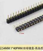 1/5pcs Round Hole Pin Header 1.27/2.0/2.54MM Pitch Row Female/Male Single Row 1x40P / 2x40P Double Row Pin Round Pin Gold Plated