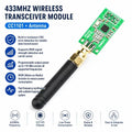433 MHz Wireless Transceiver CC1101 with Antenna, RF Transceiver Module, 1.8–3.6V Long-Range Transmission Module