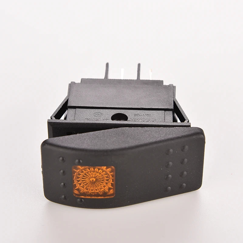 1PCS 20A 12V DC SPST 3Pin ON OFF Waterproof Marine Switch Rocker Single LED Bar Rocker Toggle Switch LED Light Car Boat