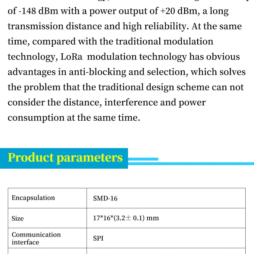 SX1278 LORA spread spectrum wireless transparent transmission module SX1278 433MHZ/SPI in line /Ra-01 Ra-02