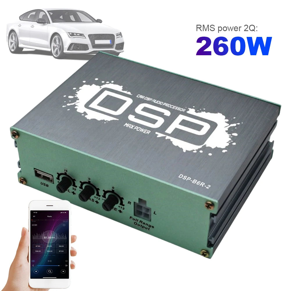 Car DSP Digital Audio Processor Support APP Control Navigation Sound Quality Enhancement Effect for Car Audio Enhancement