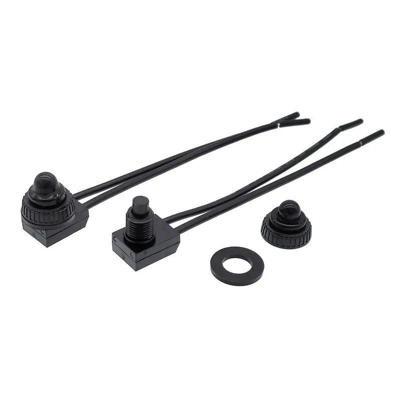 2Pcs IP67 Waterproof Push Button NC NO On-Off Switch KP107S Auto-Lock ZE-107S Self-Locking Switchs Press Type