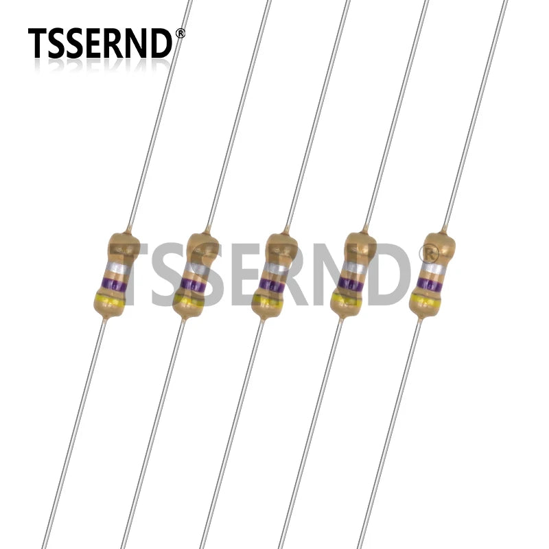 100PCS 1/4W Carbon Film Resistor 5% 0.25W 0R-22M 0 10 100 120 150 220 270 330 470 1K 2.2K 4.7K 10K 100K 470K 1M 10M 20M Ohms