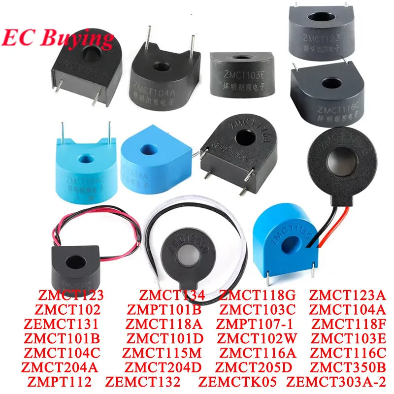 5Pcs/1pc ZMCT102 ZMCT123 ZMCT103E ZMCT116 ZMCT104 ZMCT118G ZMCT204A ZMCT205D ZMCT350B Class A B C Precision Current Transformer