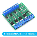 4 Way Mos Optocoupler Isolatie Module Pwm 3-20V 10A Foto-elektrische Isolator Houder Rail Plc Drive Motor Board