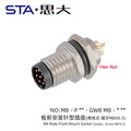 3 4 5 6 8 Pins M8 Solder Welding A D Coding Male Female Panel Mount IP67 Sensor Circular Connectors