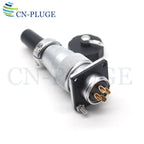 WEIPU WS20 Waterproof Male Plug 20mm Square Panel Mount Connector 2 3 4 5 7 9 12 Pin Aviation Outdoor Industrial Female Socket