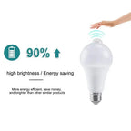 E27 B22 Motion Sensor LED Light Bulb PIR Motion Activated Dusk to Dawn Indoor Outdoor LED Light Bulb For Garage Front Door Porch