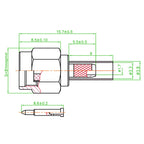 5PCS RF SMA Male Female Connector Crimp for RG174 RG316 RG178 RG179 LMR100 Cable Connector