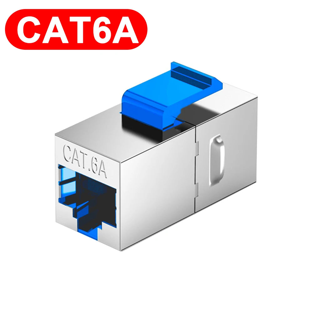 CAT7 CAT6A CAT6  CAT5e Coupler RJ45 Keystone Shielded Coupler Shielded Female to Female RJ45 Inline Coupler Keystone Jack