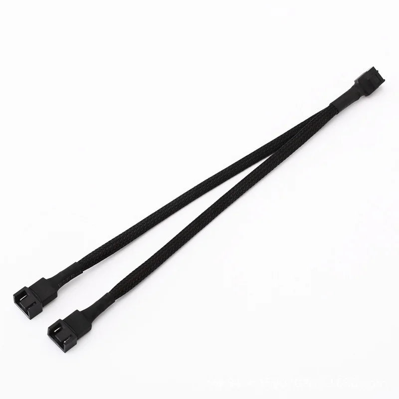 4 Pin Pwm Fan Cable 1 To 1/ 2/3/4 Ways Splitter Black Sleeved 27cm Extension Cable Connector PWM Extension Cables
