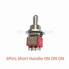 1pc SH T8013-Z1 12mm ON-OFF-ON SPDT DPDT 3/6Pin 2/3Position Maintained Toggle Switch Large Long Handle 3A 250VAC/5A 125VAC
