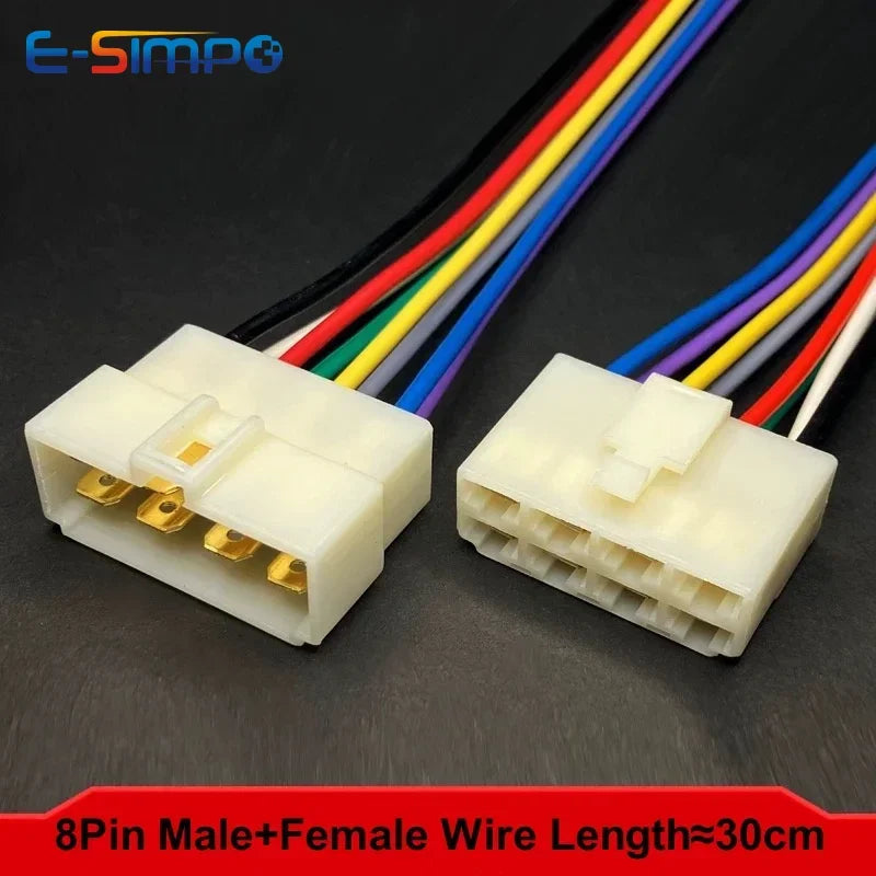 1/5/10Set 6.3mm 1P-8P Automobile Harness Connector 15cm High Current Equipment Cable Male Female Plug Butt Joint 0.75mm2 18AWG