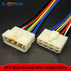 1/5/10Set 6.3mm 1P-8P Automobile Harness Connector 15cm High Current Equipment Cable Male Female Plug Butt Joint 0.75mm2 18AWG