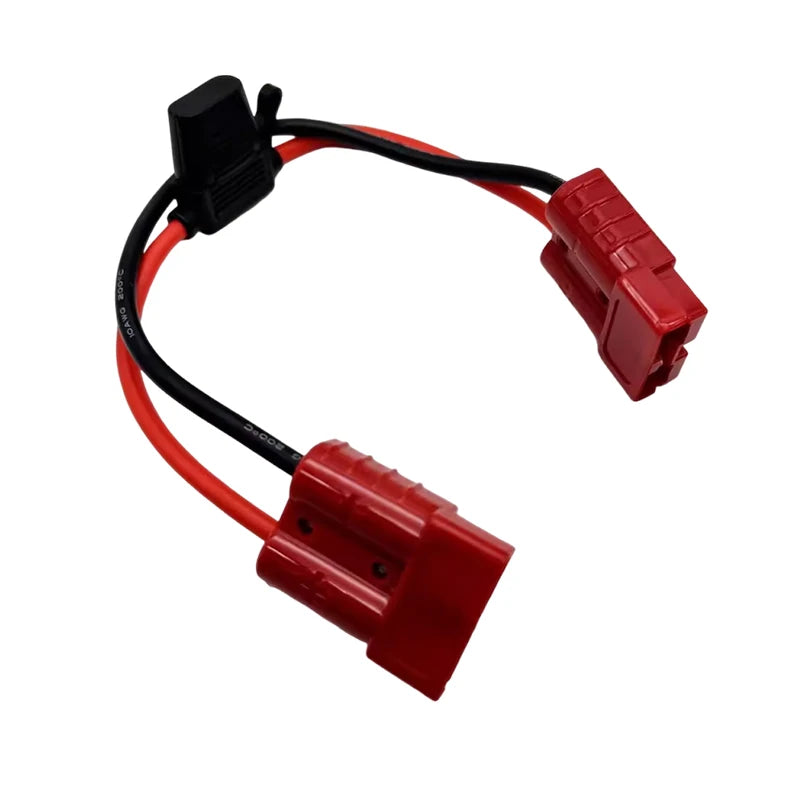 50A Gray Plug Connector Terminal 6mm 10AWG Solar Panel Extension Cable Silicone with Fuse for Car Battery Solar Panel Connect