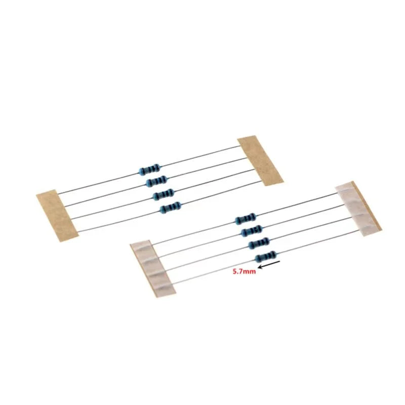 50PCS 1/4W 0.25W resistor resistance Metal film 1R 2R 3R 4.7R 10R  33R 47R 100R 220R  470R 1K 2. 3.3K 4.7K 10K 22K 33K 100K-10M