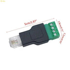 U1JB RJ11 to Screw Terminal Adapter 4P 4C Male to 4 Pin Screw Terminal Connector