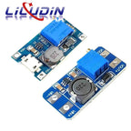 MT3608 DC-DC Adjustable Boost Module 2A Boost Plate Step Up Module with MICRO USB 2V-24V to 5V 9V 12V 28V