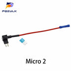 12V Mini Small Medium Size Car Fuse Holder Add-a-circuit TAP Adapter with 10A Standard ATM Blade Fuse Take Electrical Appliances