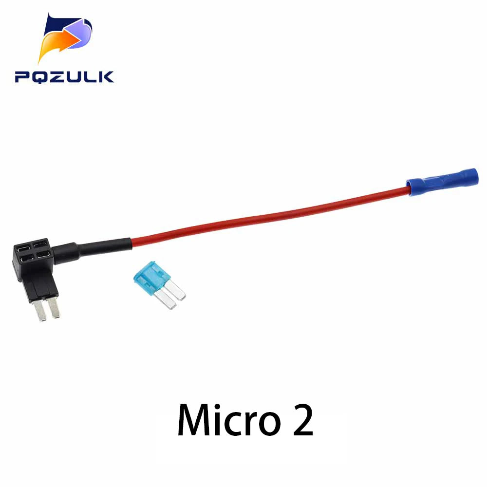 12V Mini Small Medium Size Car Fuse Holder Add-a-circuit TAP Adapter with 10A Standard ATM Blade Fuse Take Electrical Appliances