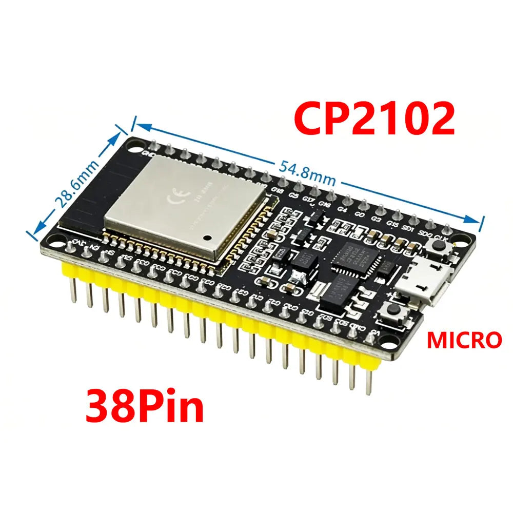 ESP-32S 38pin ESP-WROOM-32 ESP32  WIFI Dual Core CPU Development Board 2.4 GHz Wi Fi BT Module Ultra-Low Power Consumption